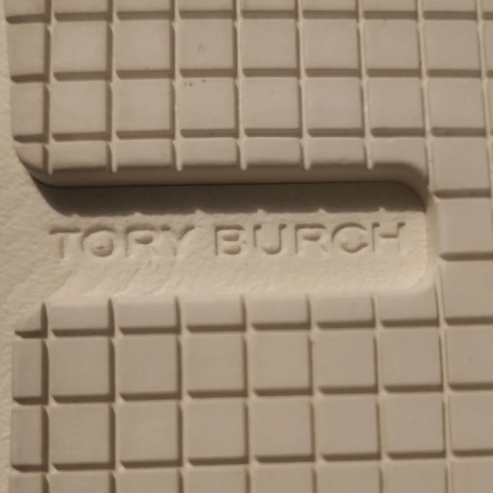 Tory Burch Leather Ladybug Sneakers Silver Glitter Size 6